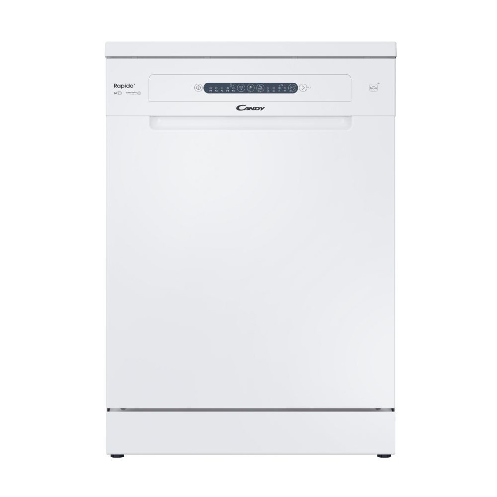 Lavastoviglie RICONDIZIONATA Libera Installazione Rapida 60 cm 14 coperti Classe E Connettività Controllo remoto avanzato e contenuti extra Bianca Candy CF 4E7L0W 32002368