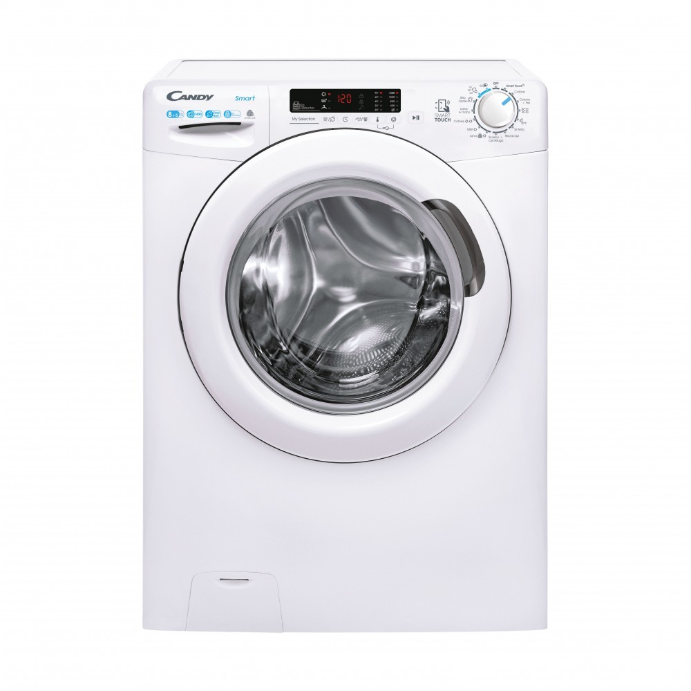 Candy Smart CSWS4852DW3/1-11 Lavasciuga libera installazione Classe C Lavaggio 8 Kg - Asciugatura 5 Kg Centrifuga 1400 giri/min. Funzione Vapore Bianco. RICONDIZIONATO