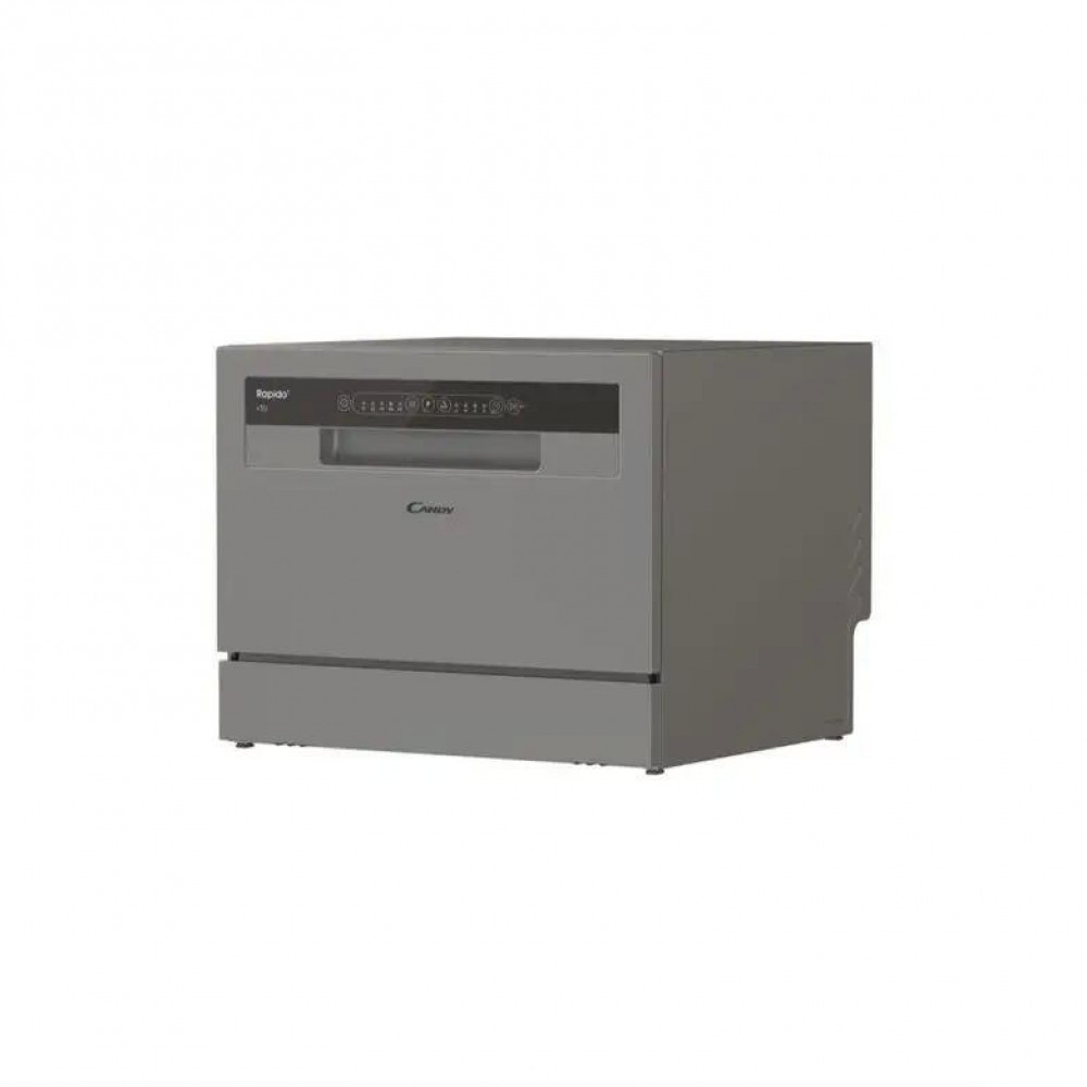 Lavastoviglie RICONDIZIONATA Compatta da Appoggio Libera Installazione 6 Coperti Classe E 5 Programmi 55 cm Silver Candy CP 6E51LS - immagine 3