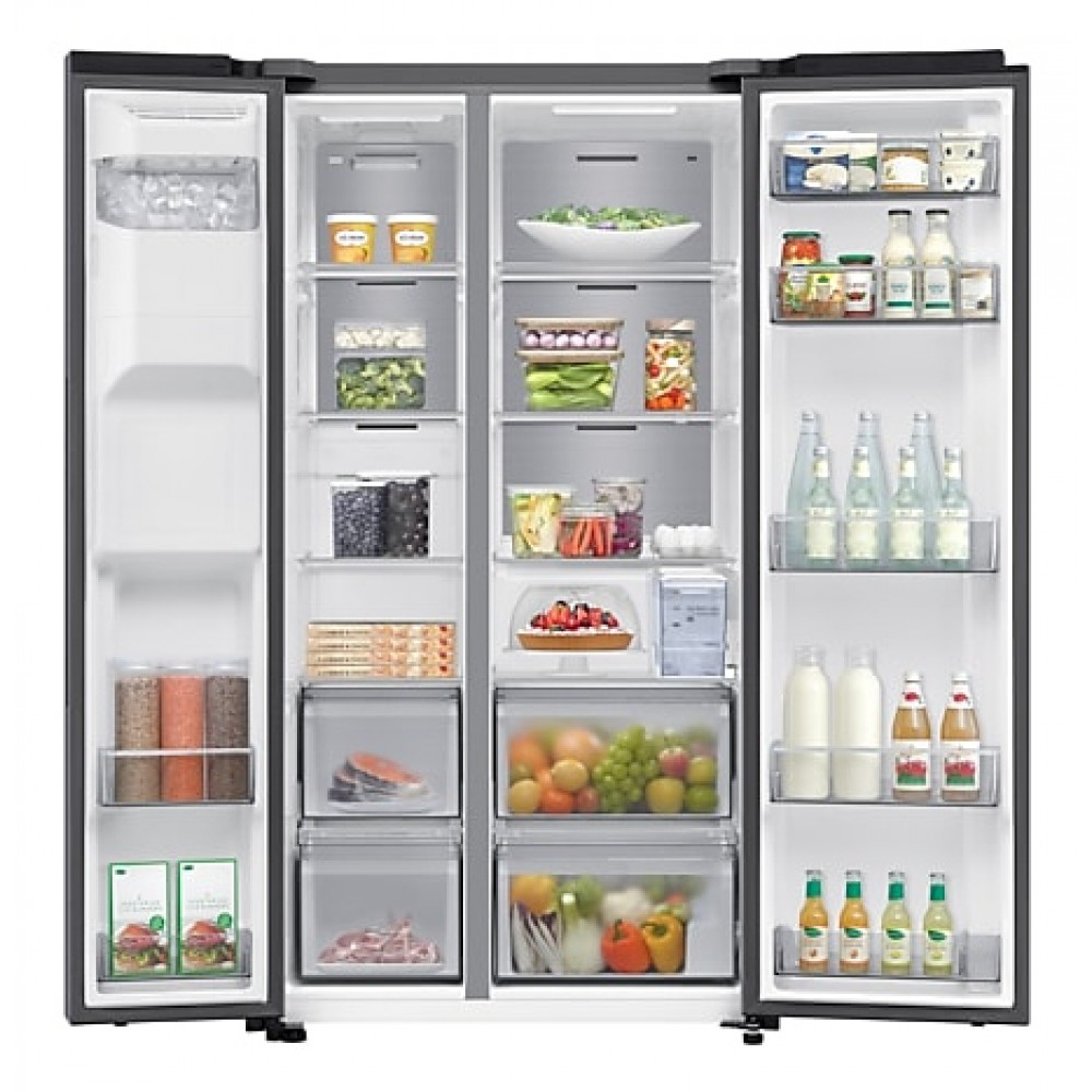 Samsung RS70F65KETEF Frigorifero RICONDIZIONATO Side by Side 2 Porte No frost Classe E dispenser acqua e ghiaccio con serbatoio Altezza 179 cm Silver - immagine 3