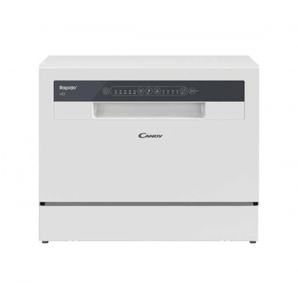 Lavastoviglie Compatta da Appoggio Libera Installazione 6 Coperti Classe E 5 Programmi 55 cm Candy CP 6E51LW RICONDIZIONATO