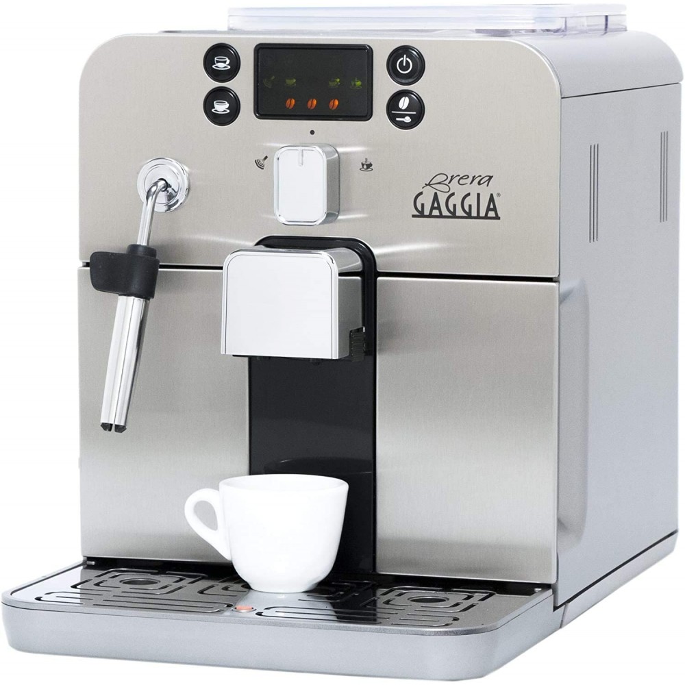 Macchina Caffè Automatica Espresso con Macinacaffè ed Erogatore di Vapore Caffè in Grani colore Argento RICONDIZIONATO
