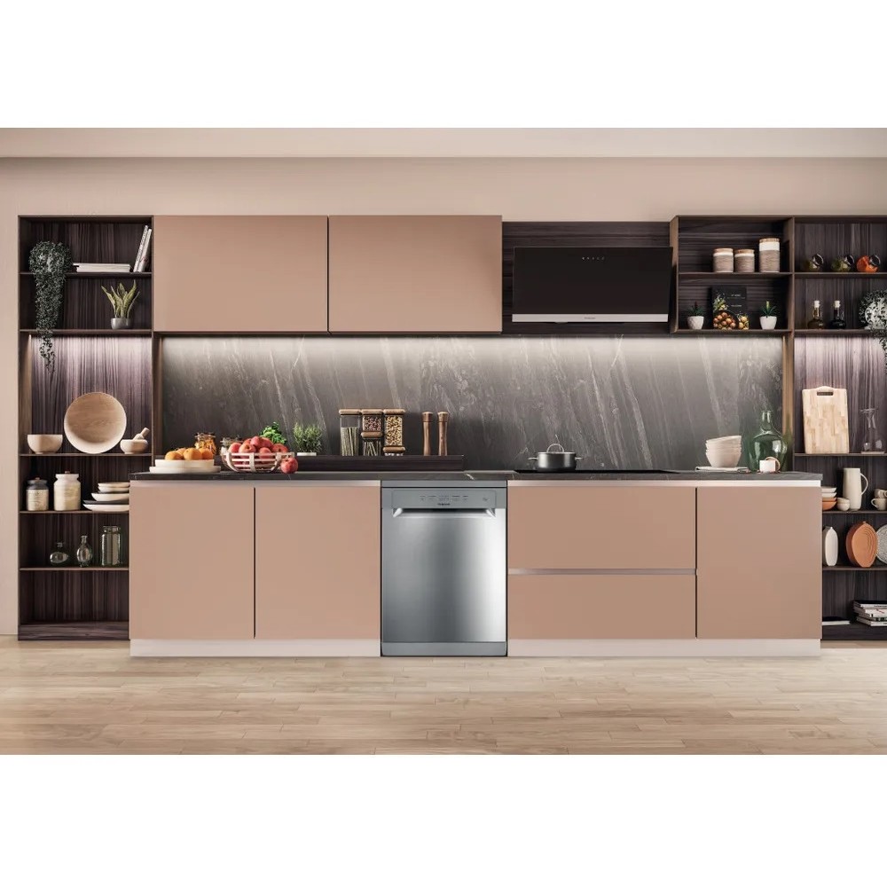 Lavastoviglie RICONDIZIONATA Libera installazione 60 cm 14 coperti Classe E 5 programmi Acciaio Inox Hotpoint H2F HL626 X - immagine 3