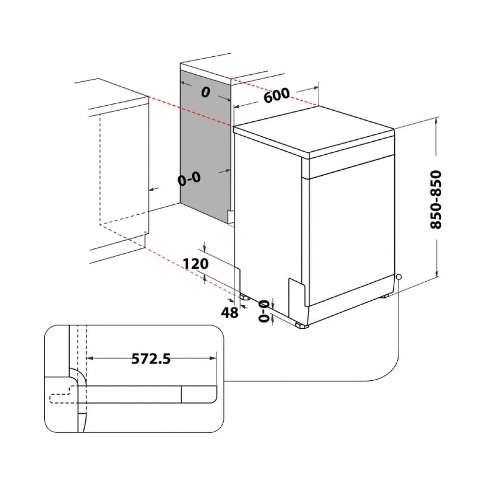 Lavastoviglie RICONDIZIONATA Libera installazione 60 cm 14 coperti Classe E 5 programmi Acciaio Inox Hotpoint H2F HL626 X - immagine 2
