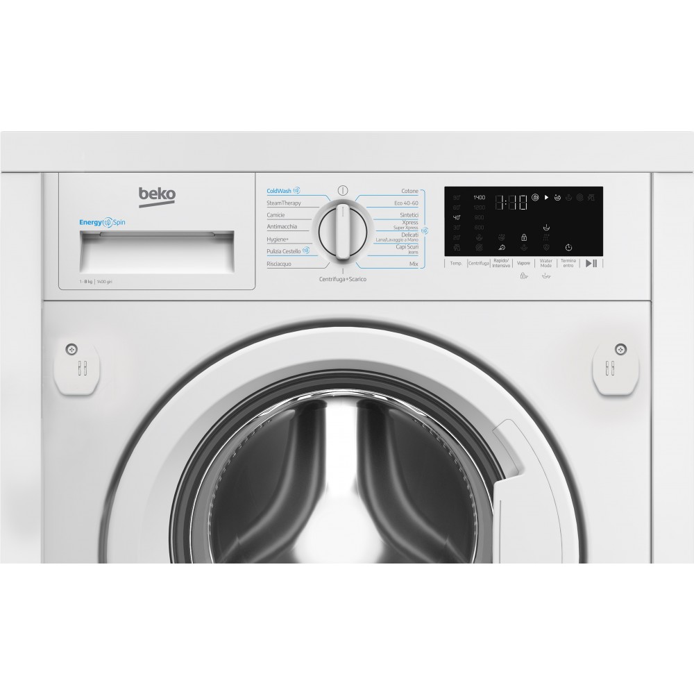 Beko WIT8A4BW Lavatrice da incasso Scomparsa totale 60 cm 8 Kg classe A 1400 giri/min. Motore Inverter AutoClean RICONDIZIONATO - immagine 2